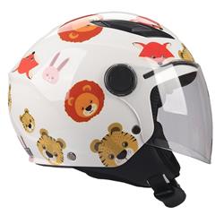 Kinderhelm BHR 838 Kid ANIMAL, weiß, Gr. L, 51-52cm Jethelm