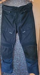 MOTORRADHOSE HEIN GERICKE aus schwarzem Textil + Büffelleder