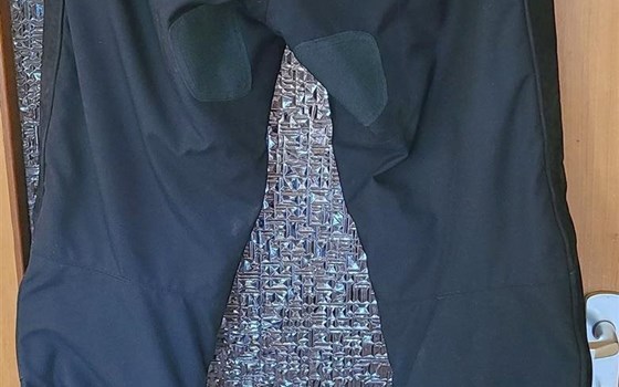 MOTORRADHOSE HEIN GERICKE aus schwarzem Textil + Büffelleder - Bild 3