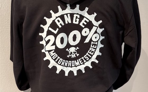 Hoodie - Schwarz mit Print Weiß - Bild 4