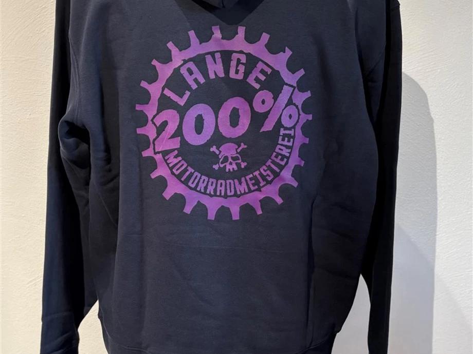 Hoodie  - Navi blue mit Print in Lila Bild 4: Hoodie  - Navi blue mit Print in Lila