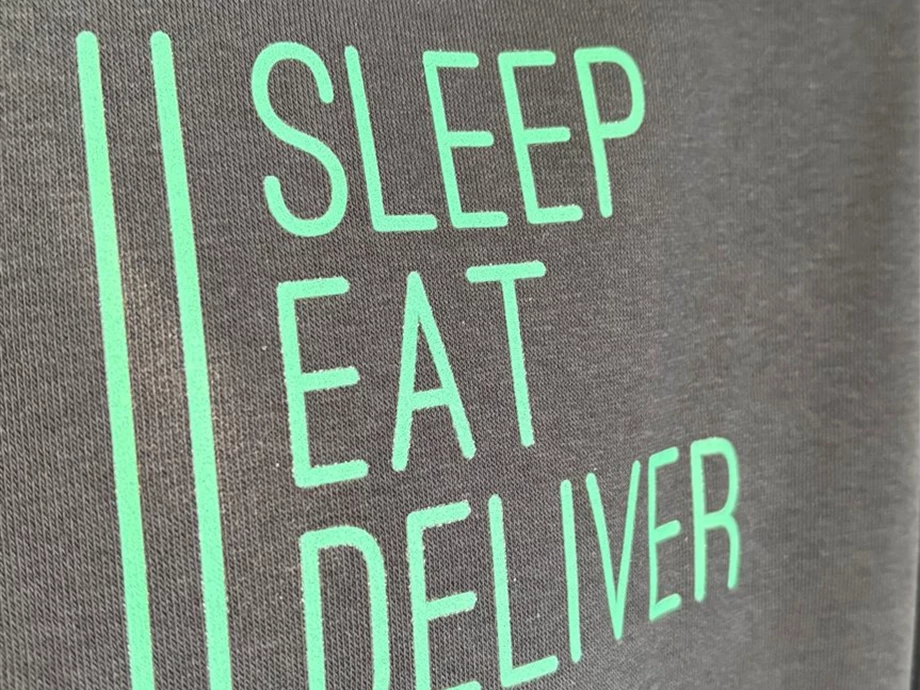 Hoodie - Navi blue mit Print in Türkis Bild 3: Hoodie - Navi blue mit Print in Türkis