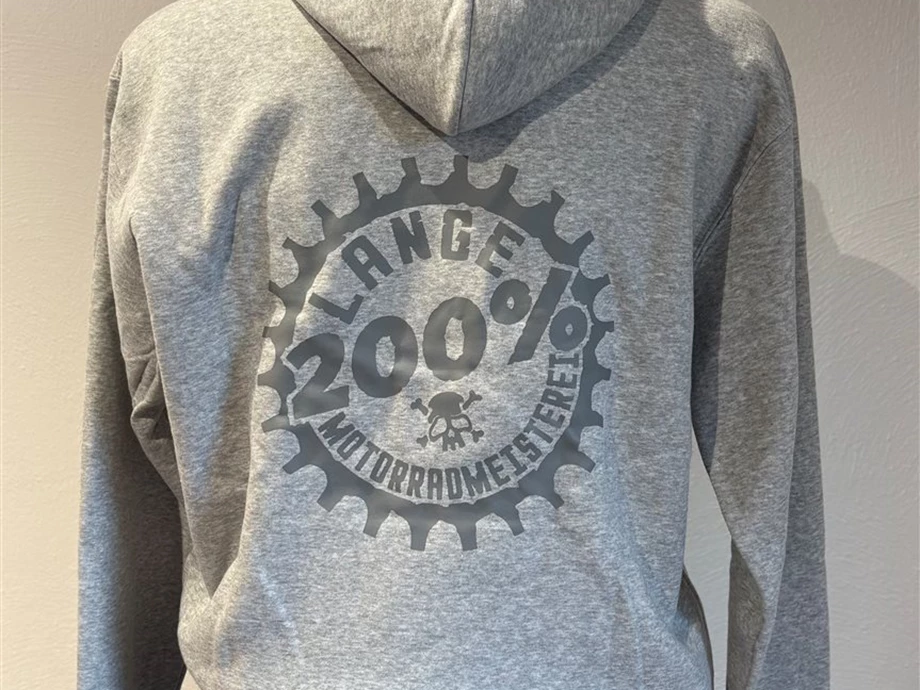 Hoodie - Hellgrau mit  Print in Dunkelgrau Bild 4: Hoodie - Hellgrau mit  Print in Dunkelgrau