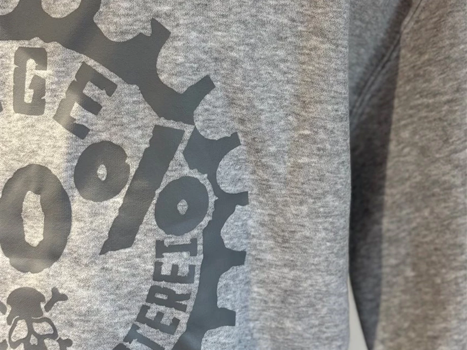 Hoodie - Hellgrau mit  Print in Dunkelgrau Bild 5: Hoodie - Hellgrau mit  Print in Dunkelgrau