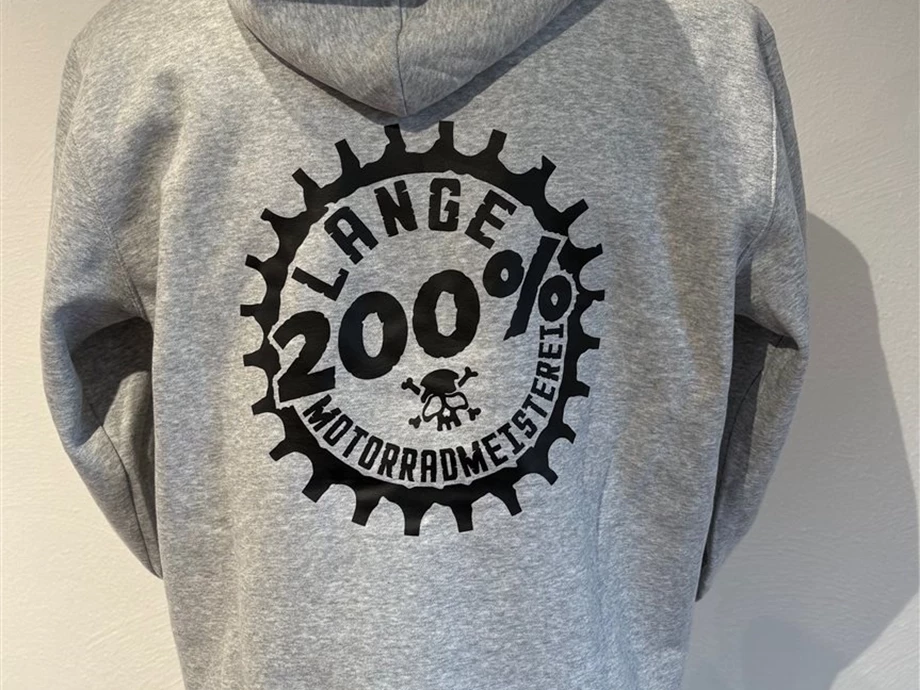 Hoodie - Hellgrau mit Print in Schwarz Bild 4: Hoodie - Hellgrau mit Print in Schwarz