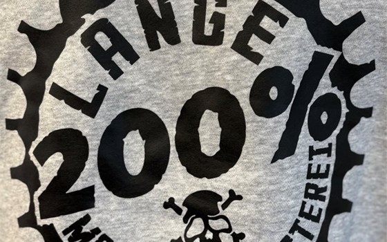 Hoodie - Hellgrau mit Print in Schwarz - Bild 5