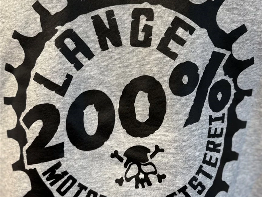 Hoodie - Hellgrau mit Print in Schwarz Bild 5: Hoodie - Hellgrau mit Print in Schwarz