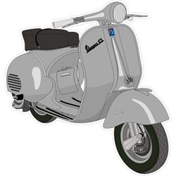 Aufkleber mit Motiv Vespa GS Motorroller