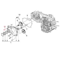 Schraube Getriebedeckel M8x45 mm, Sechskant, PIAGGIO für PIAGGIO Leader/Quasar 125-300ccm 4T AC/LC