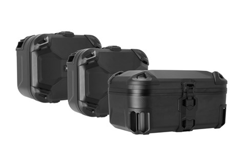 Marke: SW-MOTECH Artikelname: Adventure Set DUSC mit Topcase XL. Schwarz. DesertX (22-) / Rally (23-).