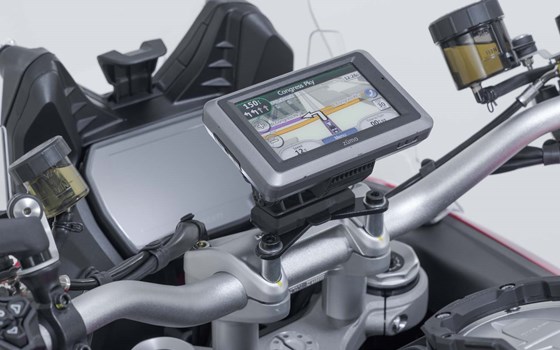 Navi-Halter am Lenker. Schwarz. Ducati Multistrada V4 (20-), V2 (24-). - Bild 2