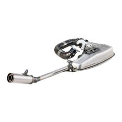Rennauspuff Clubsport Silent, Stahl klarlackiert für Lambretta 125 LI/LIS/DL/GP/150 LI/LIS/SX/DL/GP/175 TV 2°-3°/200 TV/SX/DL/GP