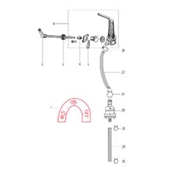 Aufkleber LML mit Motiv "RES-ON-OFF" für LML Star 125-200 4T/Star Deluxe 125-150 4S/Speedy