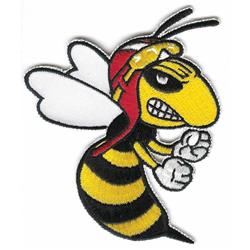 Aufnäher mit Motiv "böse Wespe"