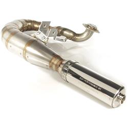 Rennauspuff SIP Performance NT, Edelstahl unlackiert, Dämpfer: Edelstahl Farbe (ESD): silber für Vespa T5