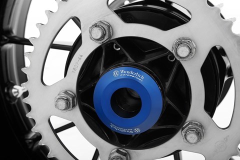 Marke: Wunderlich Artikelname: Hinterrad Distanzhülse TRACKDAY - Kettenseite- blau