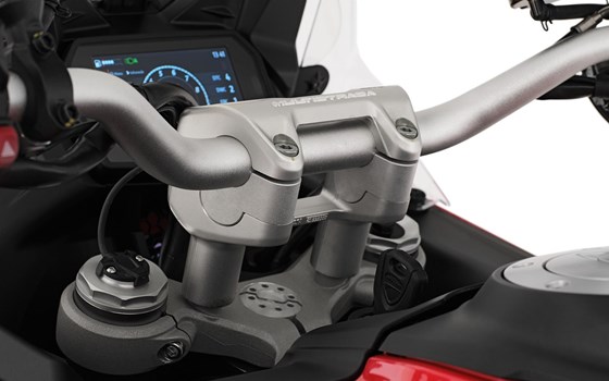 Lenkererhöhung ERGO Multistrada V2 - silber - 25mm - Bild 1