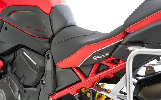 Fahrersitzbank AKTIVKOMFORT mit Sitzheizung Multistrada V4 - schwarz-rot - tief - Bild 3