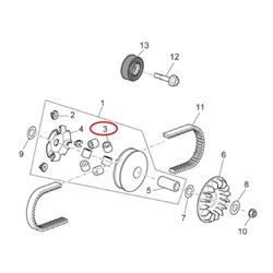 Variatorrollen PIAGGIO 20x17 12gr. (1 Stück)