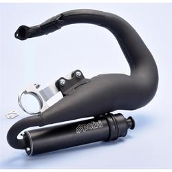 Rennauspuff POLINI For Race 200.0424, Stahl schwarz für Vespa 90/R/SS/100/125/PV/ET3