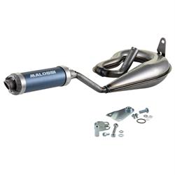 Rennauspuff MALOSSI Too Bad 3218787, Stahl schwarz, Farbe (ESD): silber für PIAGGIO/ITALJET Ciao/Ciao PX/Bravo/Pack