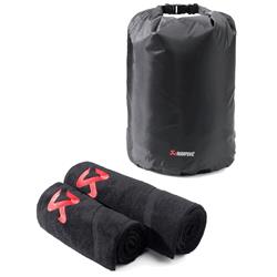 Handtuch Set AKRAPOVIC schwarz/rot