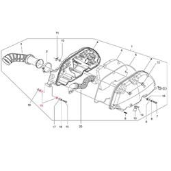 Distanzbuchse PIAGGIO, Luftfilterkasten für Vespa GTS/GTS Super/GTV/GT 60/GT/GT L 125-300ccm