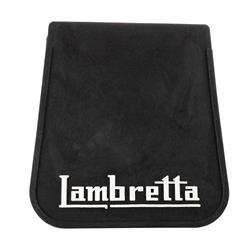 Spritzlappen SUPEREIBAR mit "Lambretta" Schriftzug weiß schwarz für Lambretta EIBAR 125 LI 2°/150 LI 2°/175 TV 2°