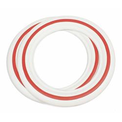 Weißwandringe 8" weiß/rot