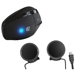Kommunikationssystem UCLEAR für Motorrad- und Vespahelm, AMP GO X mit Boost 2.0 Lautsprecher schwarz