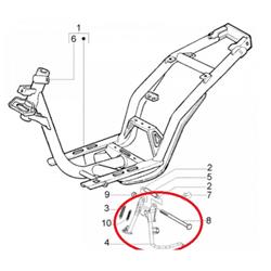 Hauptständer PIAGGIO 1C000274 für Vespa Primavera/Sprint 50ccm 4T