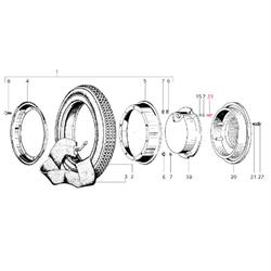 Schraube Reserveradabdeckung M8x14 mm für Vespa PK
