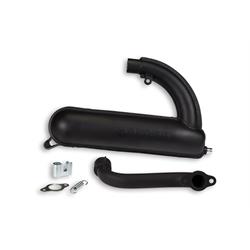 Rennauspuff MALOSSI "Power Classic Exhaust" 3217871, Stahl schwarz für Vespa 50/N/L/R/S/Special/SR/SS