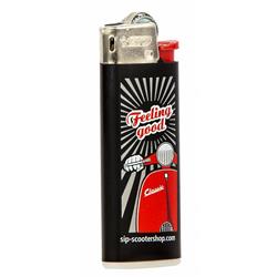Feuerzeug BIC Feeling Good mit Motiv Vespa Motorroller schwarz
