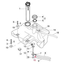 Schlauchklemme Benzinschlauch, PIAGGIO für Vespa ET2/ET4/LX/LXV/S/Primavera/Sprint/GTS/GTV/GT/GT L 50-200ccm