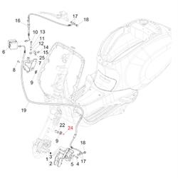 Schraube Bremsleitung M6x12 mm, Innensechskant, vorne, PIAGGIO für Vespa Primavera/Sprint 50-150ccm
