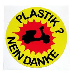 Aufkleber mit Motiv "PLASTIK? NEIN DANKE"