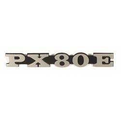 Schriftzug PX80E Seitenhaube links 195495 - 199361 für Vespa PX 80 E Lusso