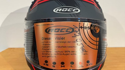 Helm ROCC 341 Integralhelm mattschwarz/rot