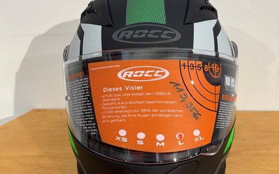 Helm ROCC 416 Integralhelm mattschwarz/grün - Bild 1