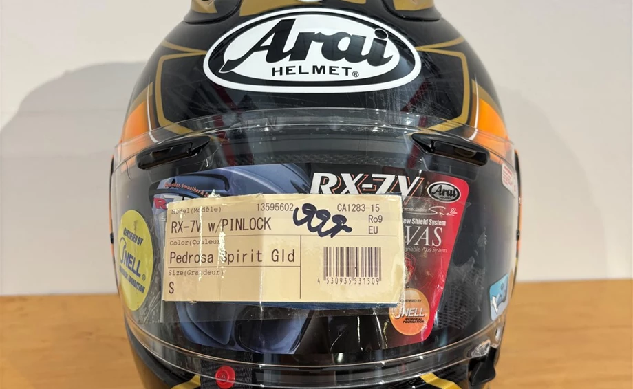 Helm Arai RX-7 V Pedrosa Sprit Gold "S" Bild 1: Helm Arai RX-7 V Pedrosa Sprit Gold "S"