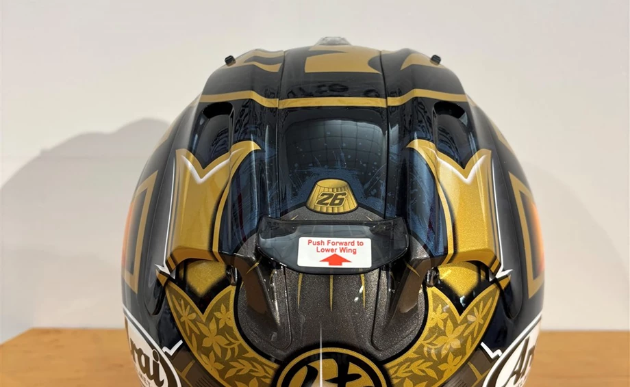 Helm Arai RX-7 V Pedrosa Sprit Gold "S" Bild 3: Helm Arai RX-7 V Pedrosa Sprit Gold "S"