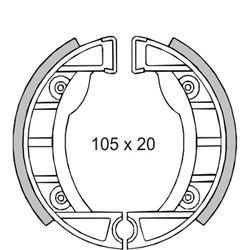 Bremsbacken CIF vorne 414497 für PIAGGIO CIAO/PX/SI/Bravo/Superbravo/Grillo/Boss 50ccm 2T AC