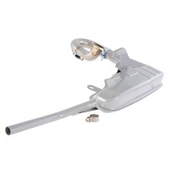 Rennauspuff Ancelotti, Stahl silber für Lambretta 125 LI/LIS/DL/GP/150 LI/LIS/SX/DL/GP/175 TV 2°-3°/200 TV/SX/DL/GP
