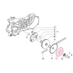 Lüfterrad RMS, 845611 für Vespa ET2/ET4/LX/LXV/S/Primavera 50ccm 2T/4T AC