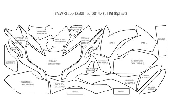 Lackschutzfolien Komplett-Set PremiumShield- transparent - Bild 1 Lackschutzfolien Komplett-Set PremiumShield- transparent - Bild 1