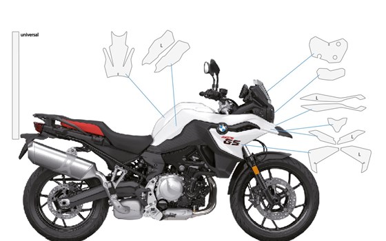 Lackschutzfolien Komplett-Set PremiumShield F 750 GS / F 800 GS- transparent - Bild 1