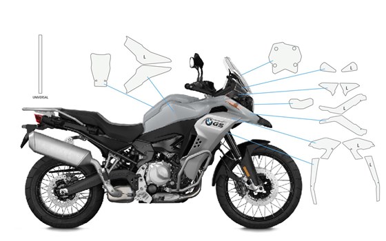 Lackschutzfolien Komplett-Set PremiumShield F 850 GS Adventure- transparent - Bild 1