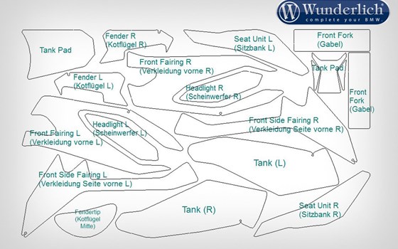 Lackschutzfolien Komplett-Set PremiumShield- transparent - Bild 3
