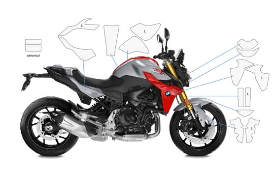 Lackschutzfolien Komplett-Set PremiumShield F 900 R- transparent - Bild 1 Lackschutzfolien Komplett-Set PremiumShield F 900 R- transparent - Bild 1